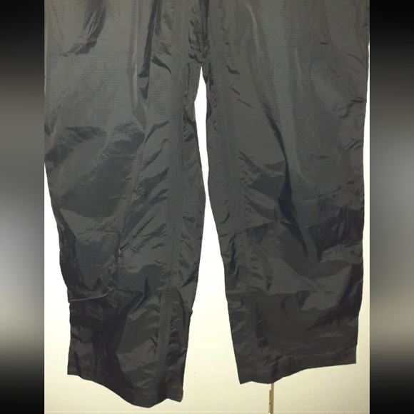 Men's New Sz LT L.L. BEAN Nylon Black WATERPROOF RIPSTOP Cinch-Drawstring Pants - Picture 6 of 10